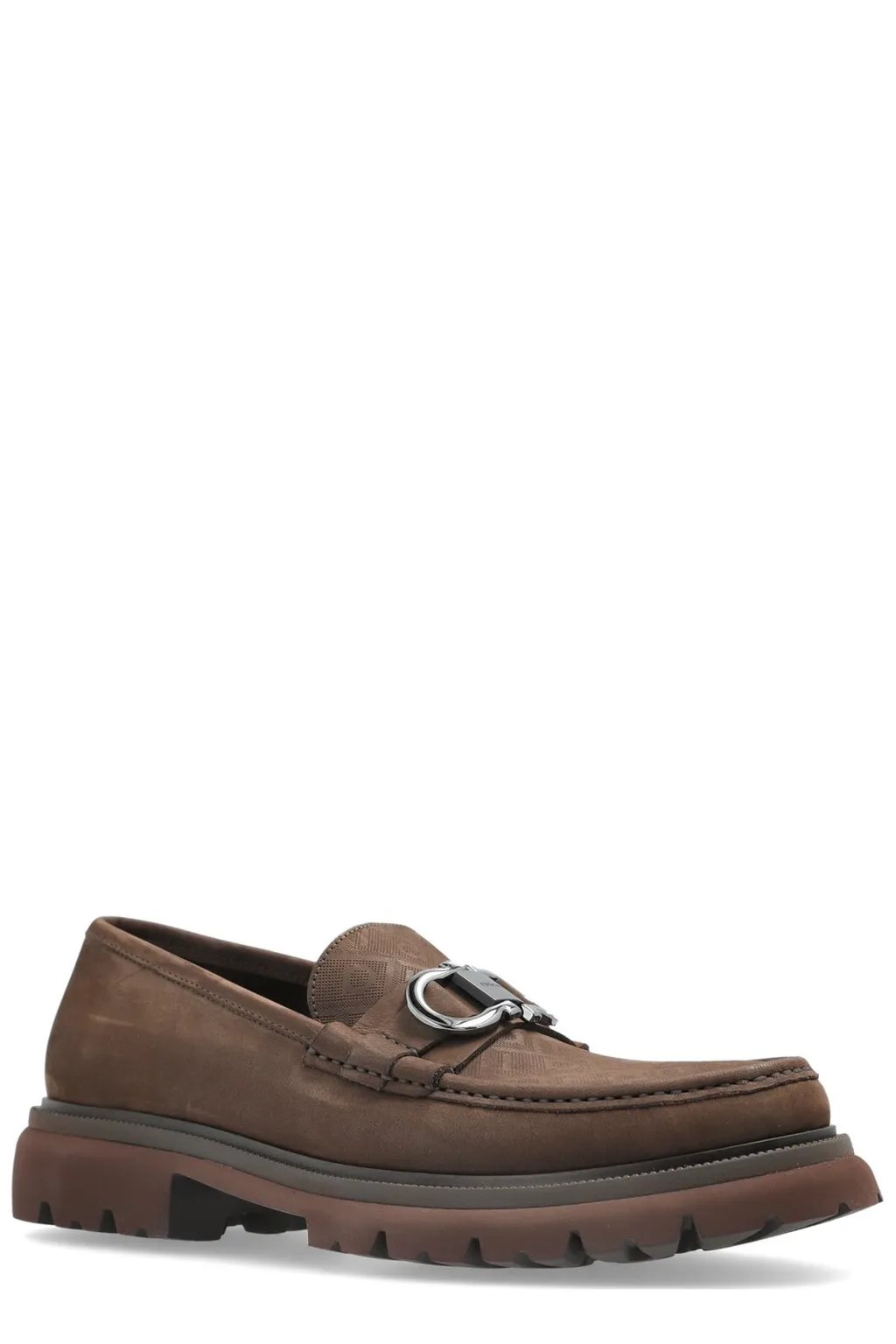 Ferragamo Gancini Ornament Slip-On Loafers
