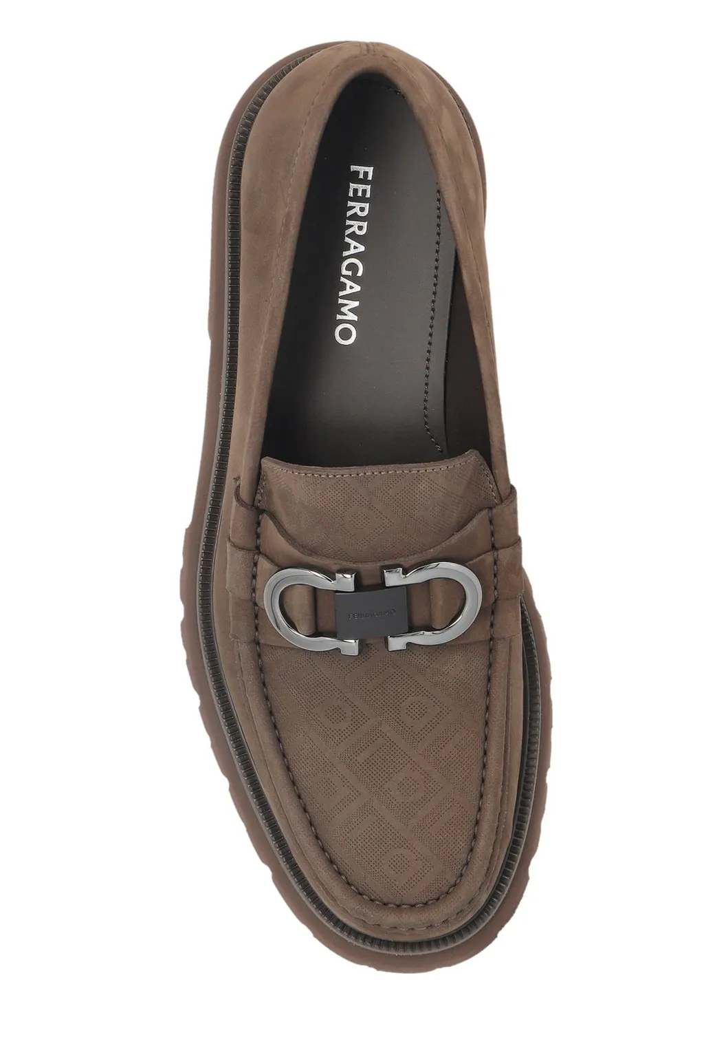 Ferragamo Gancini Ornament Slip-On Loafers