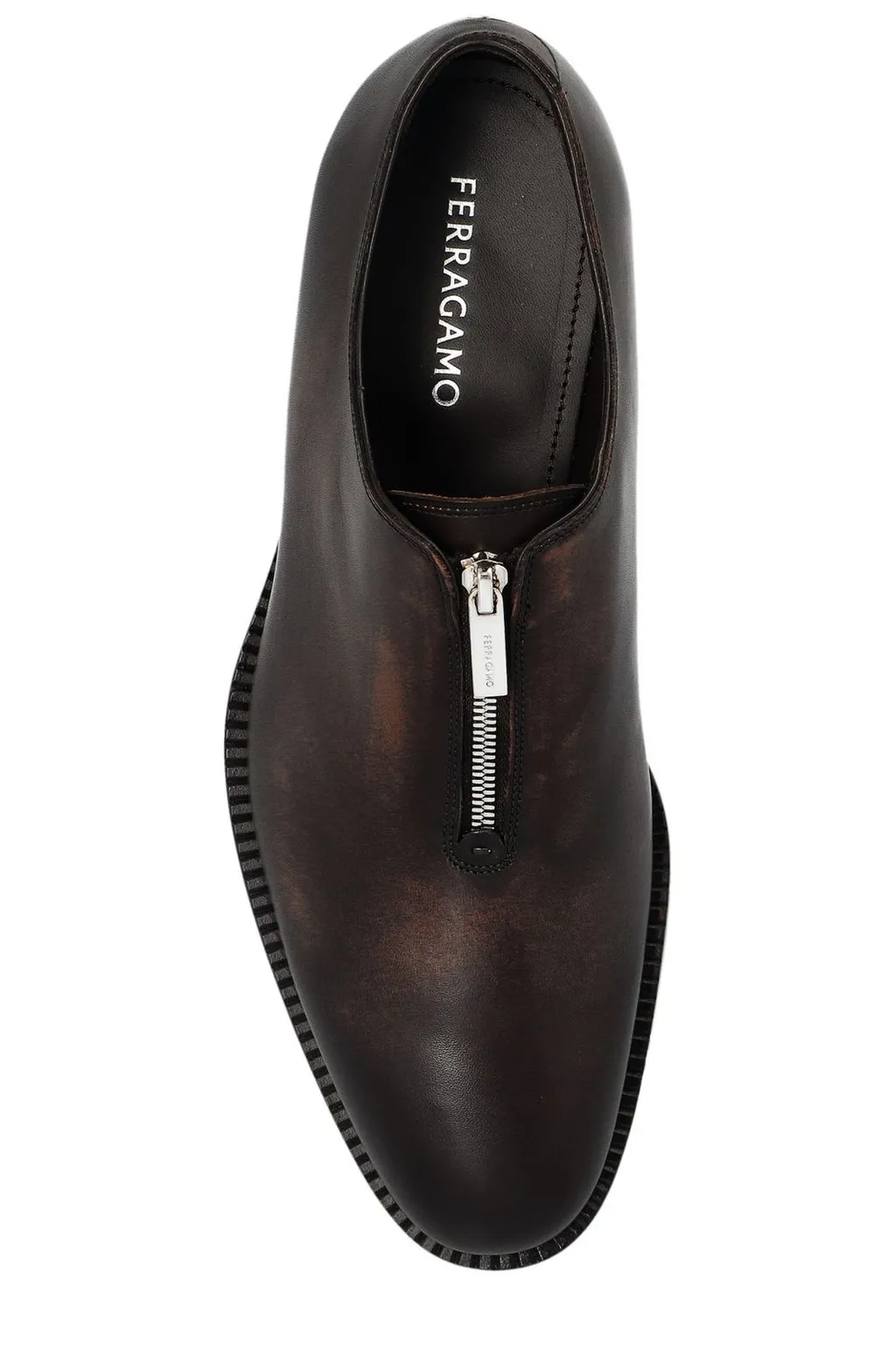 Ferragamo Zip-Detailed Derby Shoes