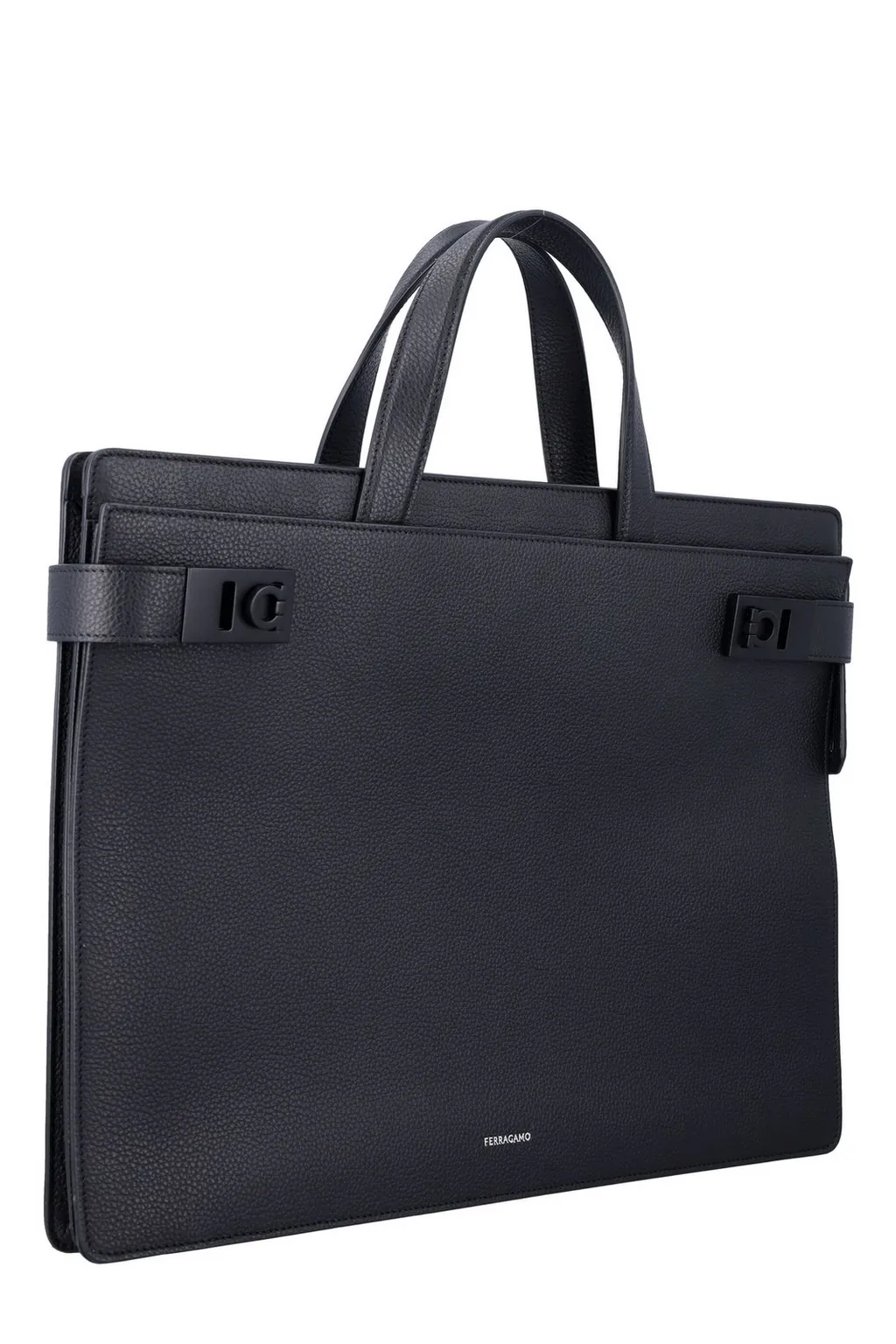 Ferragamo Gancini Buckled Briefcase