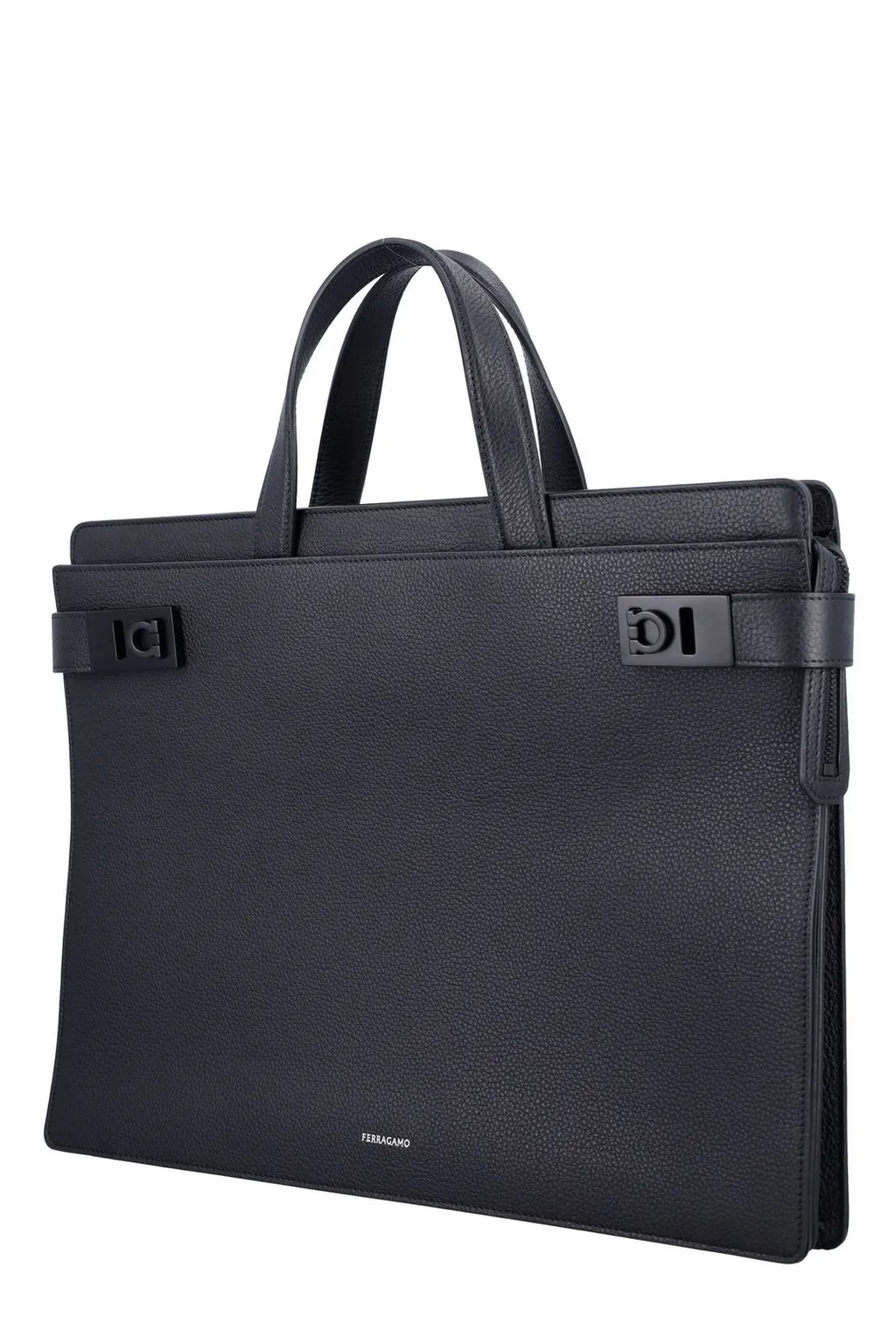 Ferragamo Gancini Buckled Briefcase