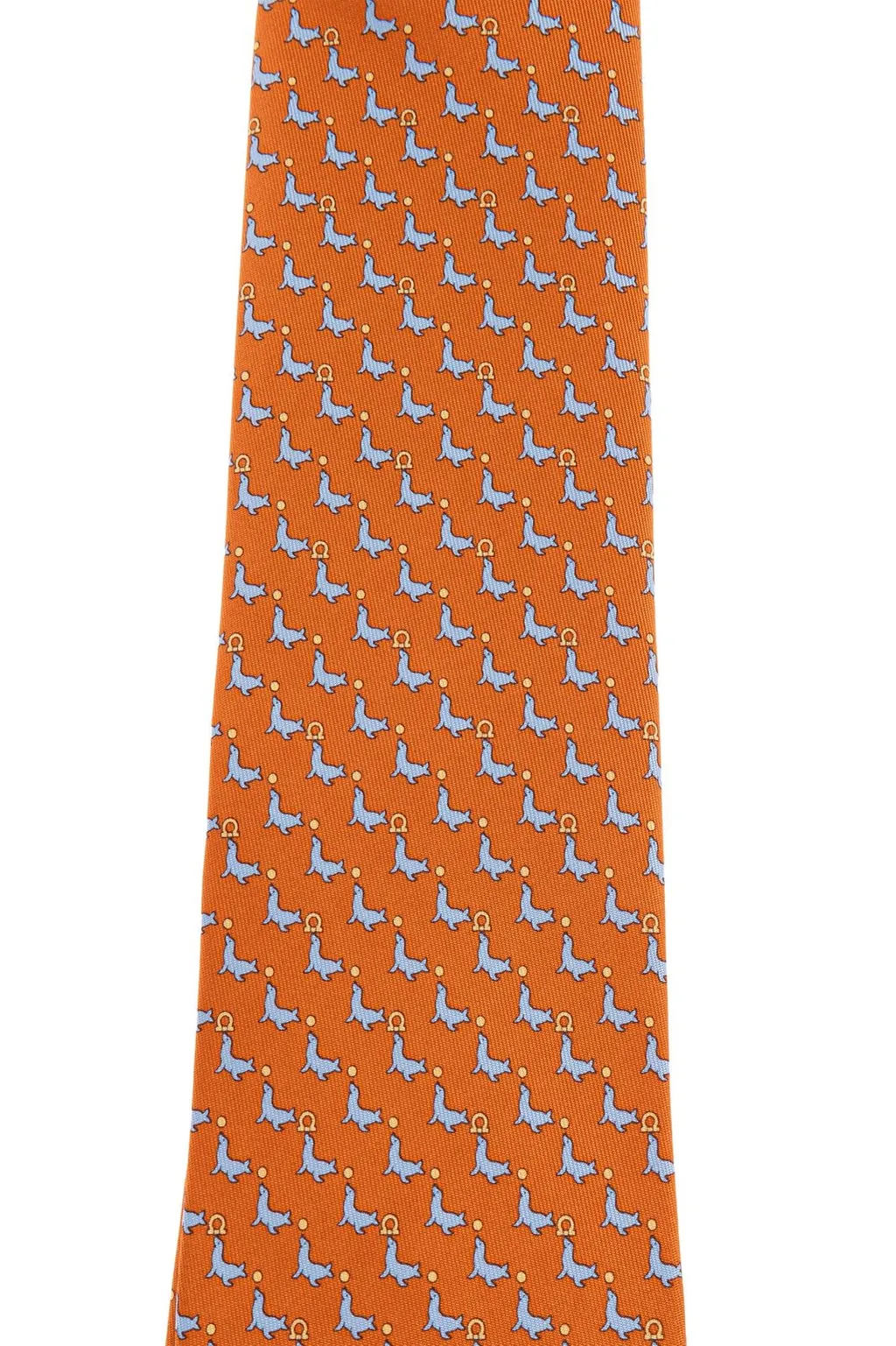 Ferragamo Patterned Pointed Tip Tie