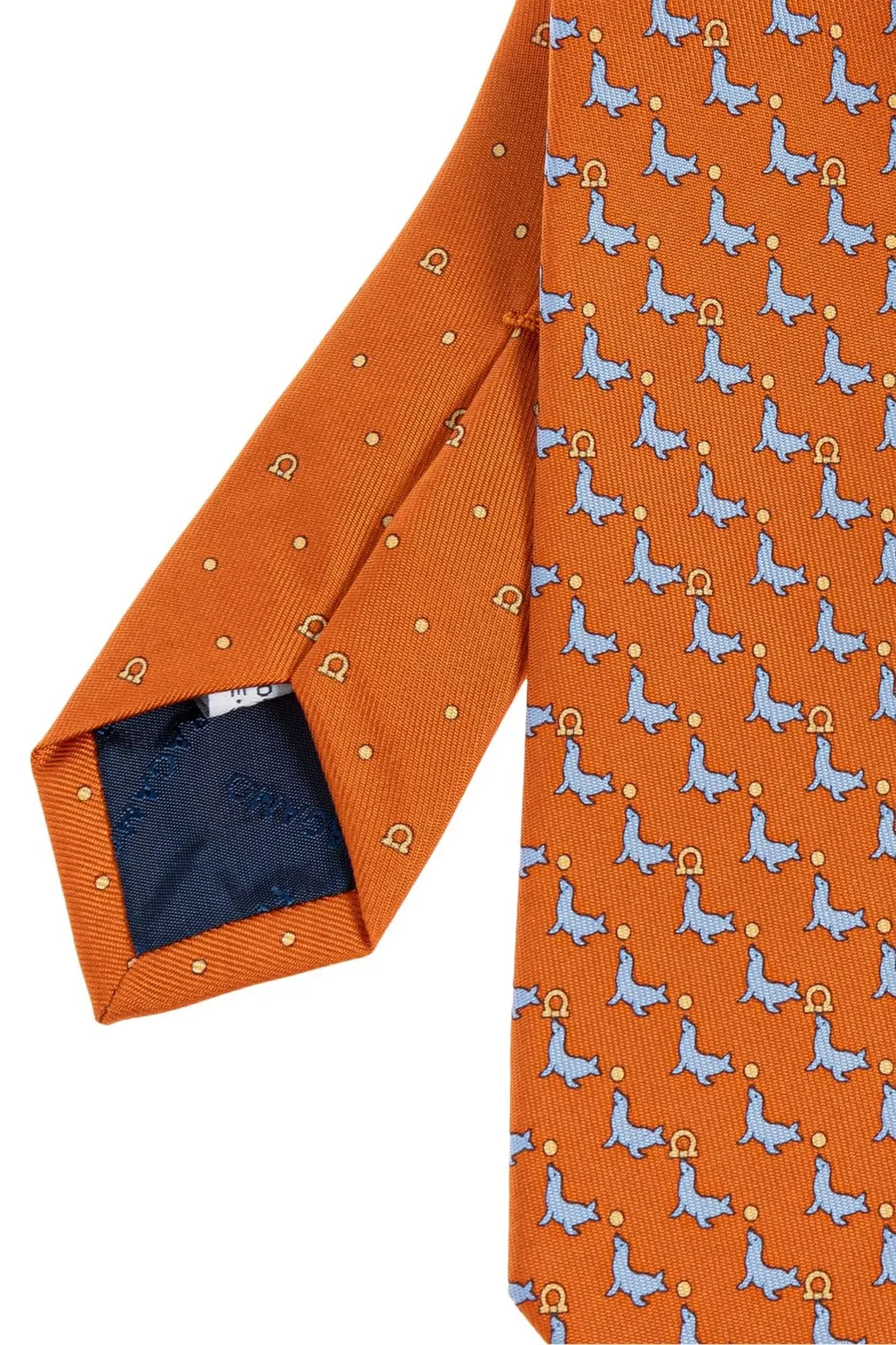 Ferragamo Patterned Pointed Tip Tie