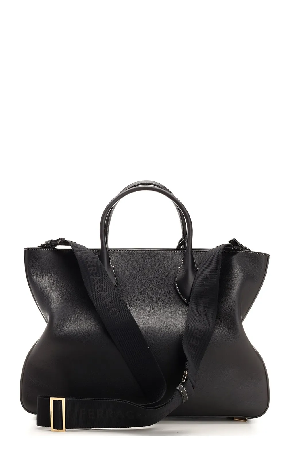 Ferragamo Logo-Printed Luggage Tag Tote Bag