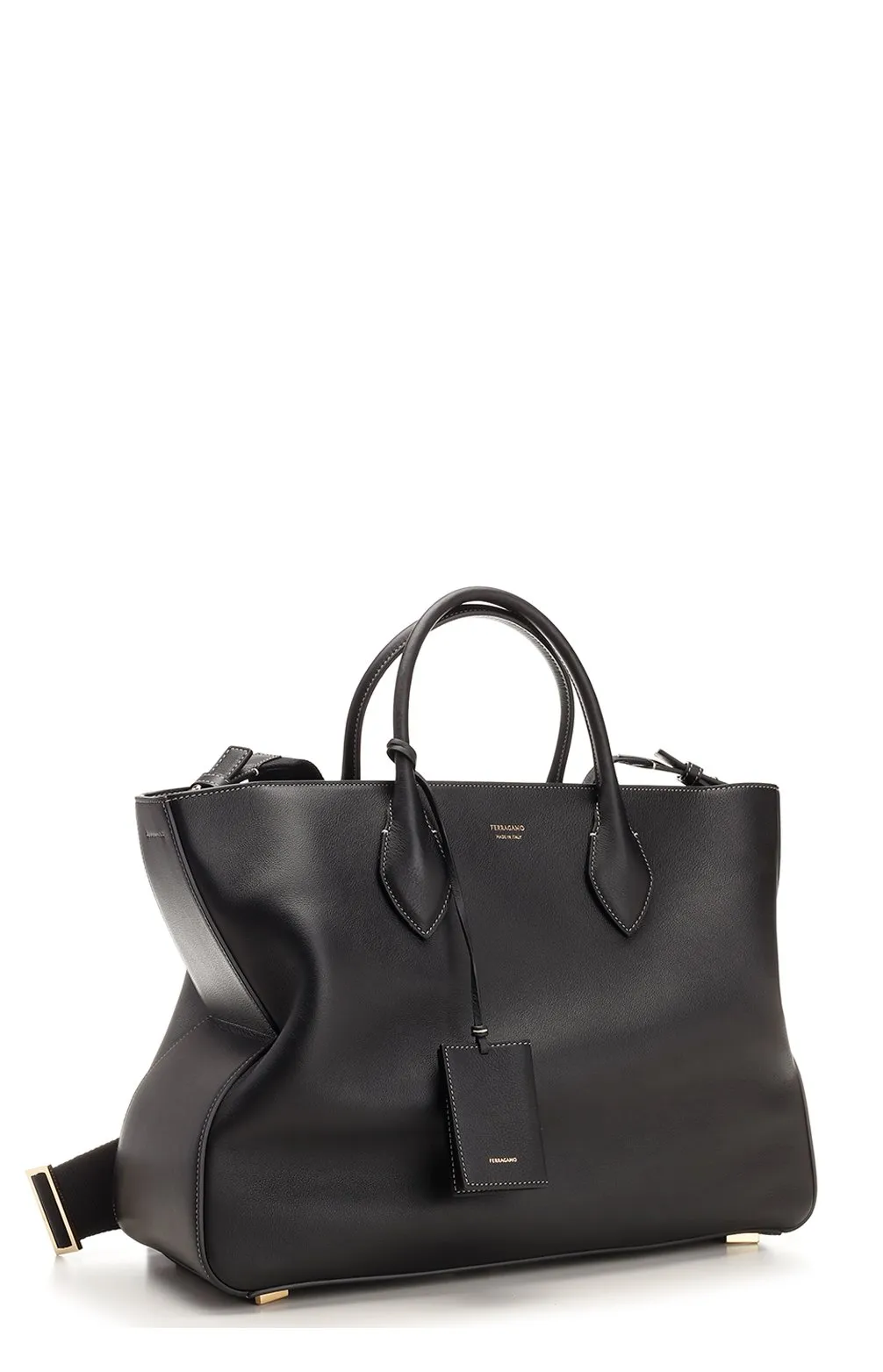 Ferragamo Logo-Printed Luggage Tag Tote Bag