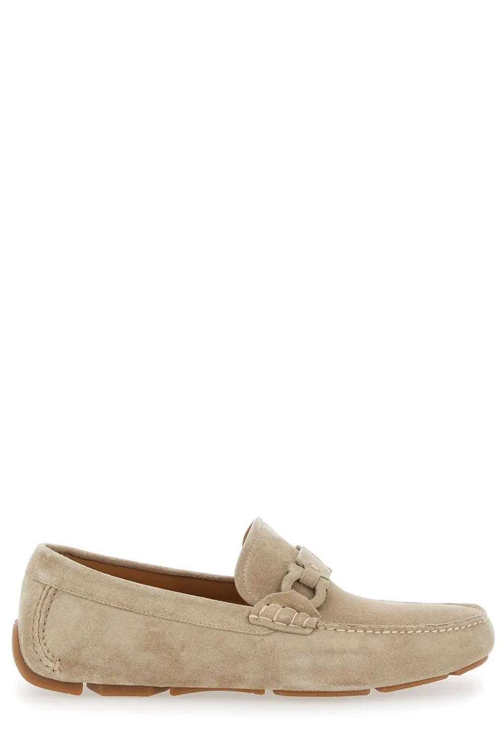 Ferragamo Almond-Toe Slip-On Loafers