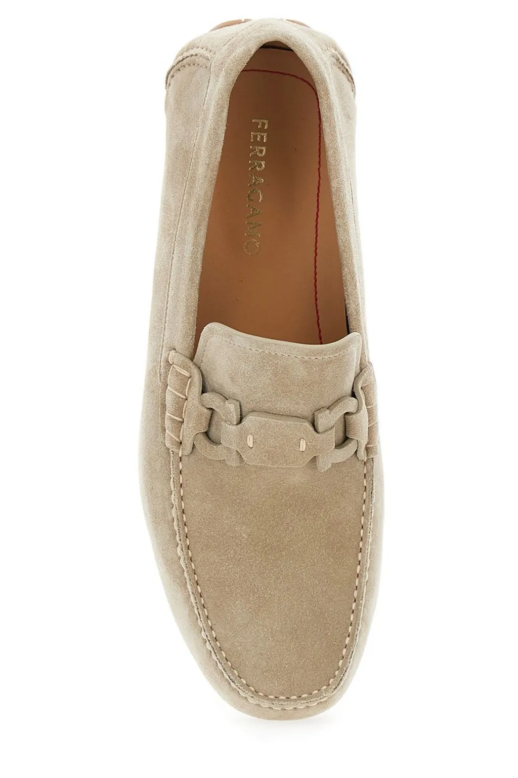 Ferragamo Almond-Toe Slip-On Loafers