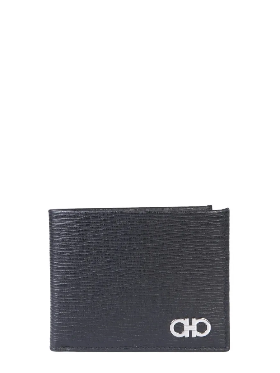 Ferragamo Gancini Logo Plaque Bi-Fold Wallet