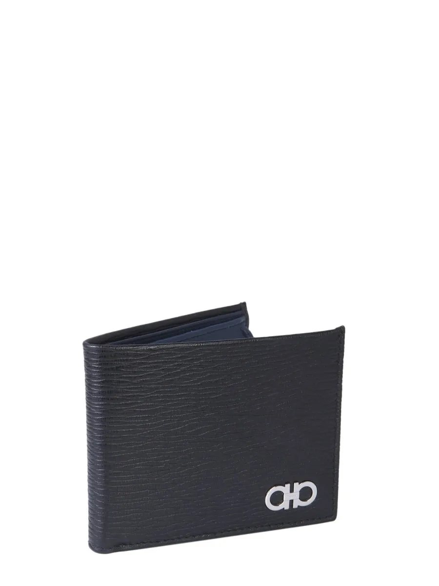 Ferragamo Gancini Logo Plaque Bi-Fold Wallet