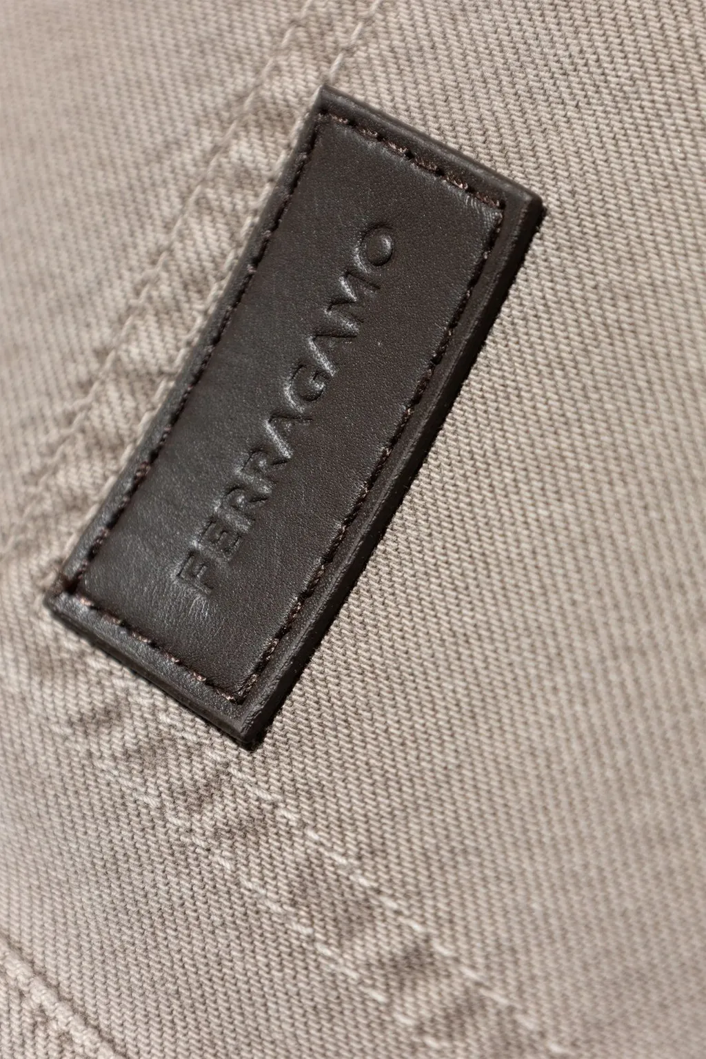Ferragamo Logo Patch Buttoned Denim Shirt