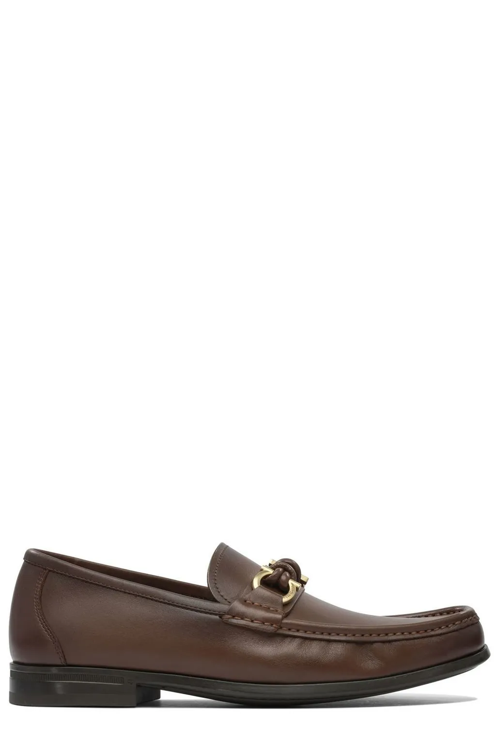 Ferragamo Almond Toe Logo-Engraved Loafers
