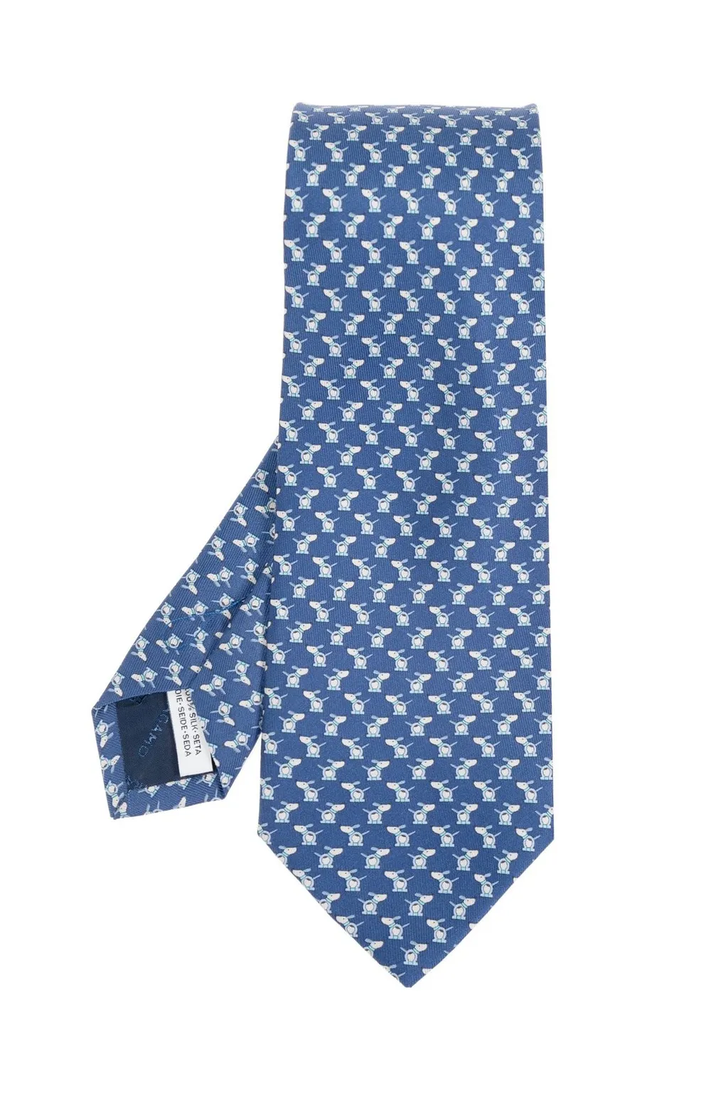 Ferragamo Gancini Motif Jacquard Tie