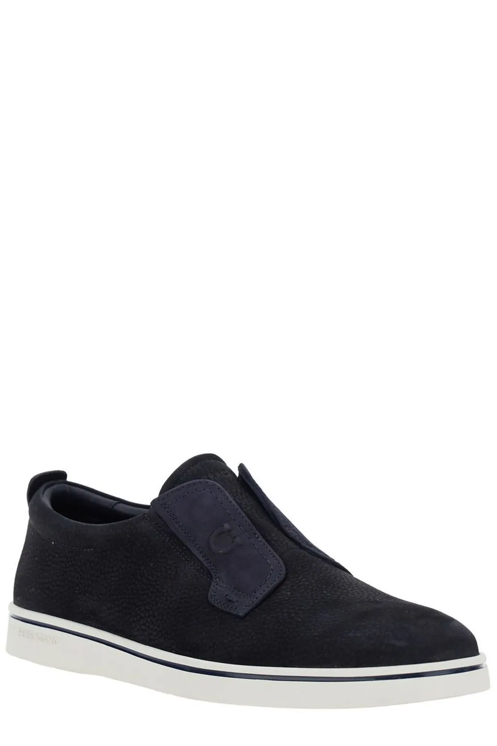 Ferragamo Round-Toe Slip-On Sneakers