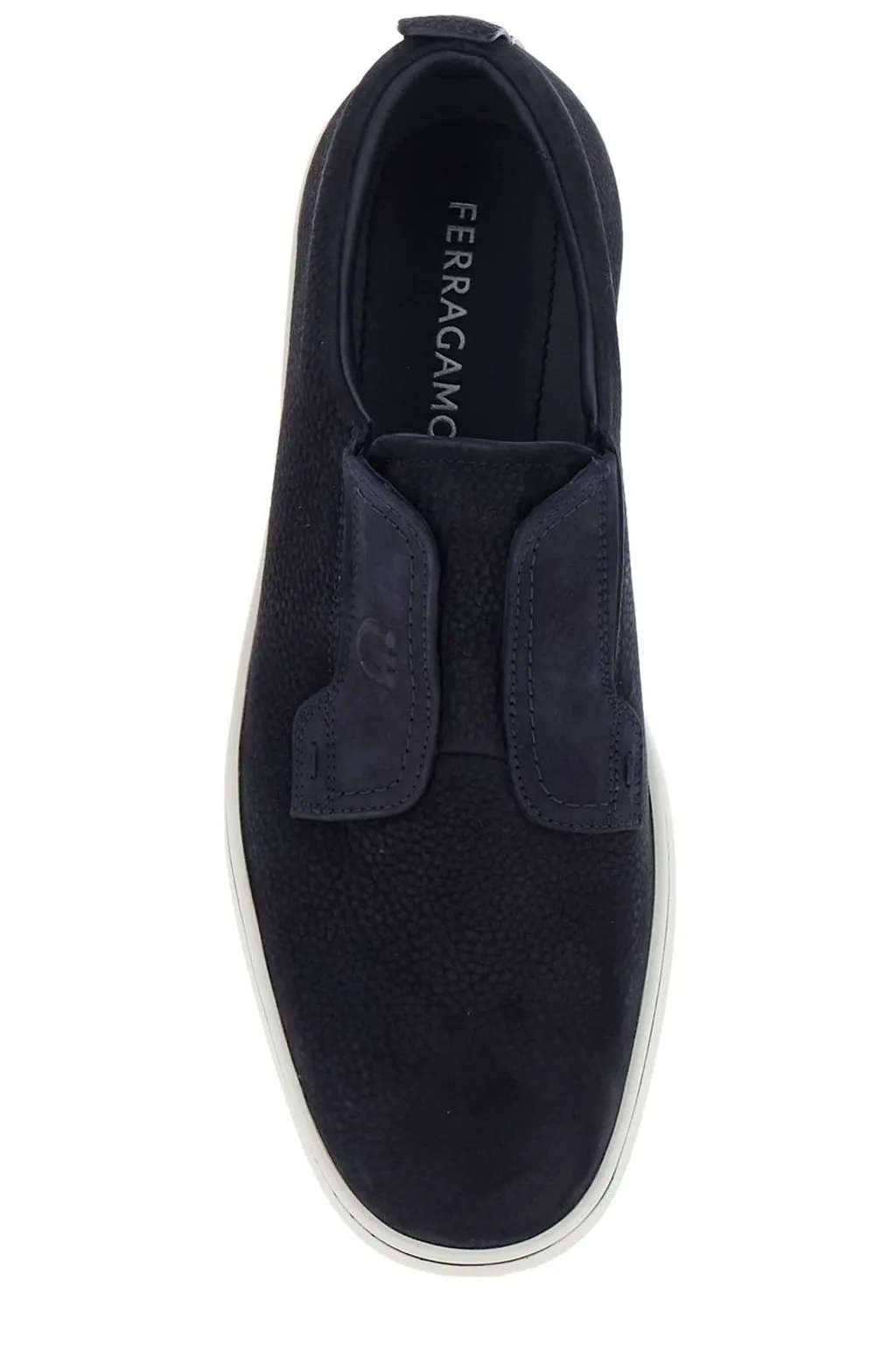 Ferragamo Round-Toe Slip-On Sneakers