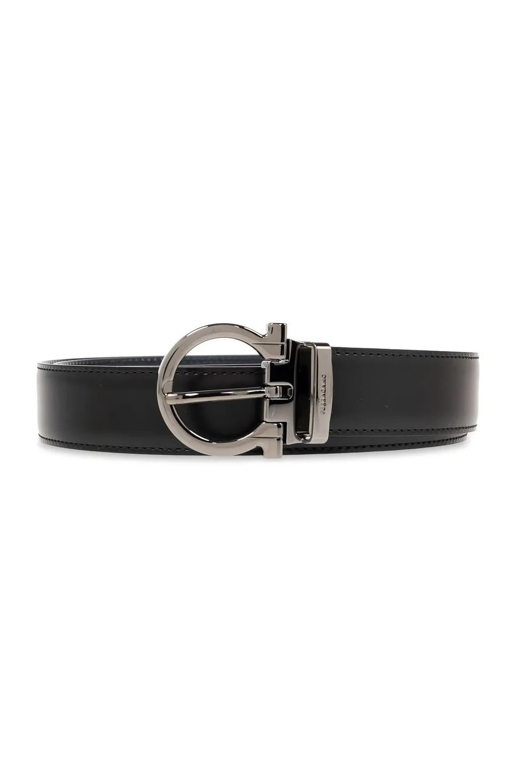 Ferragamo Gancini Buckled Reversible Belt