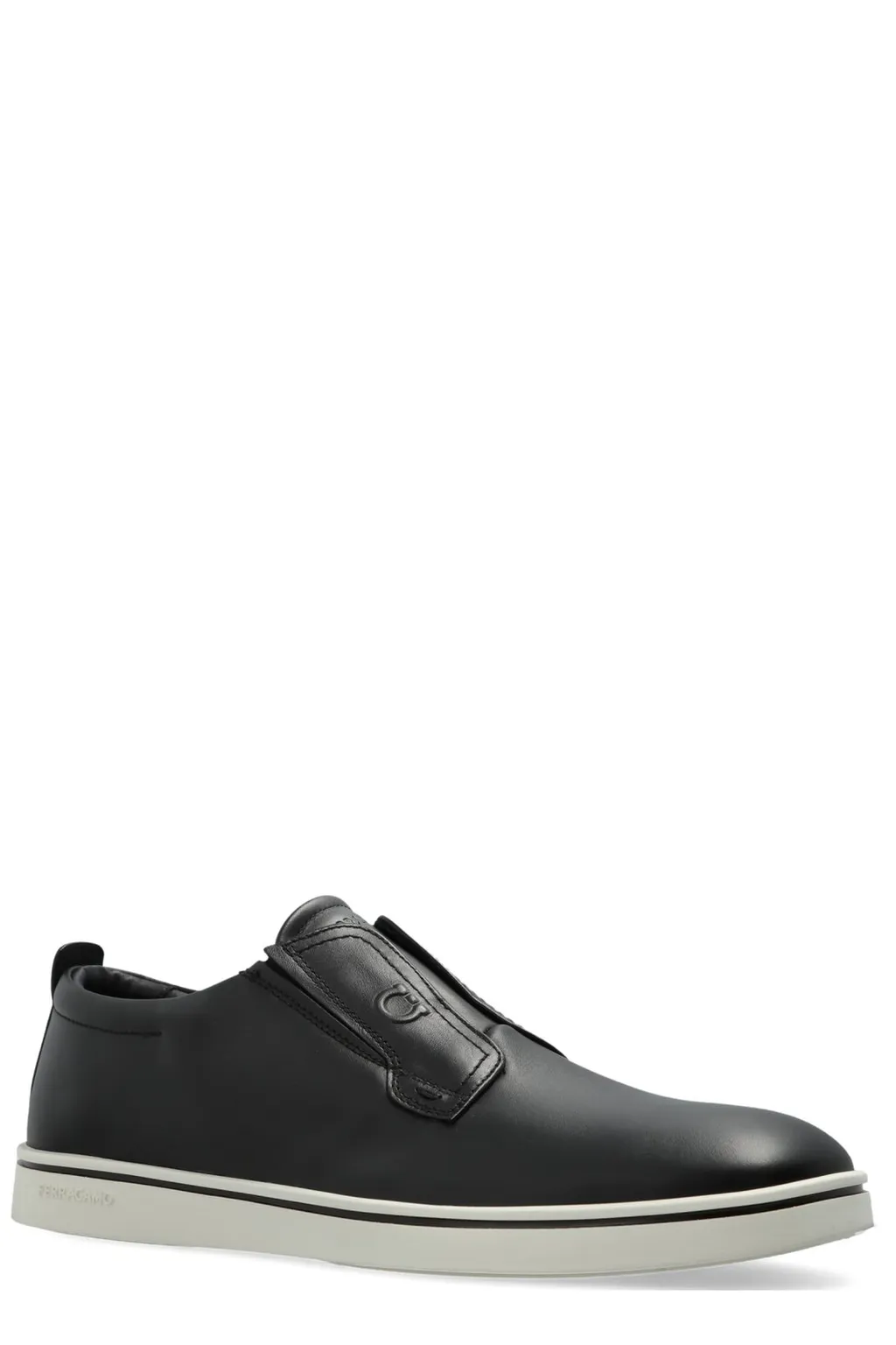Ferragamo Round Toe Slip-On Sneakers