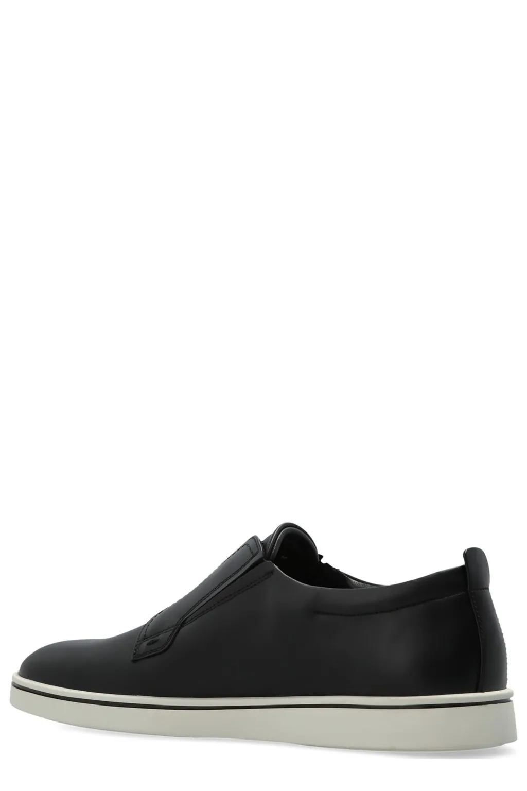 Ferragamo Round Toe Slip-On Sneakers