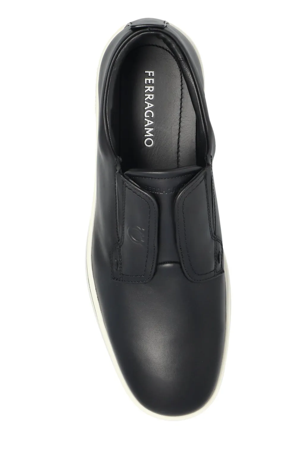 Ferragamo Round Toe Slip-On Sneakers