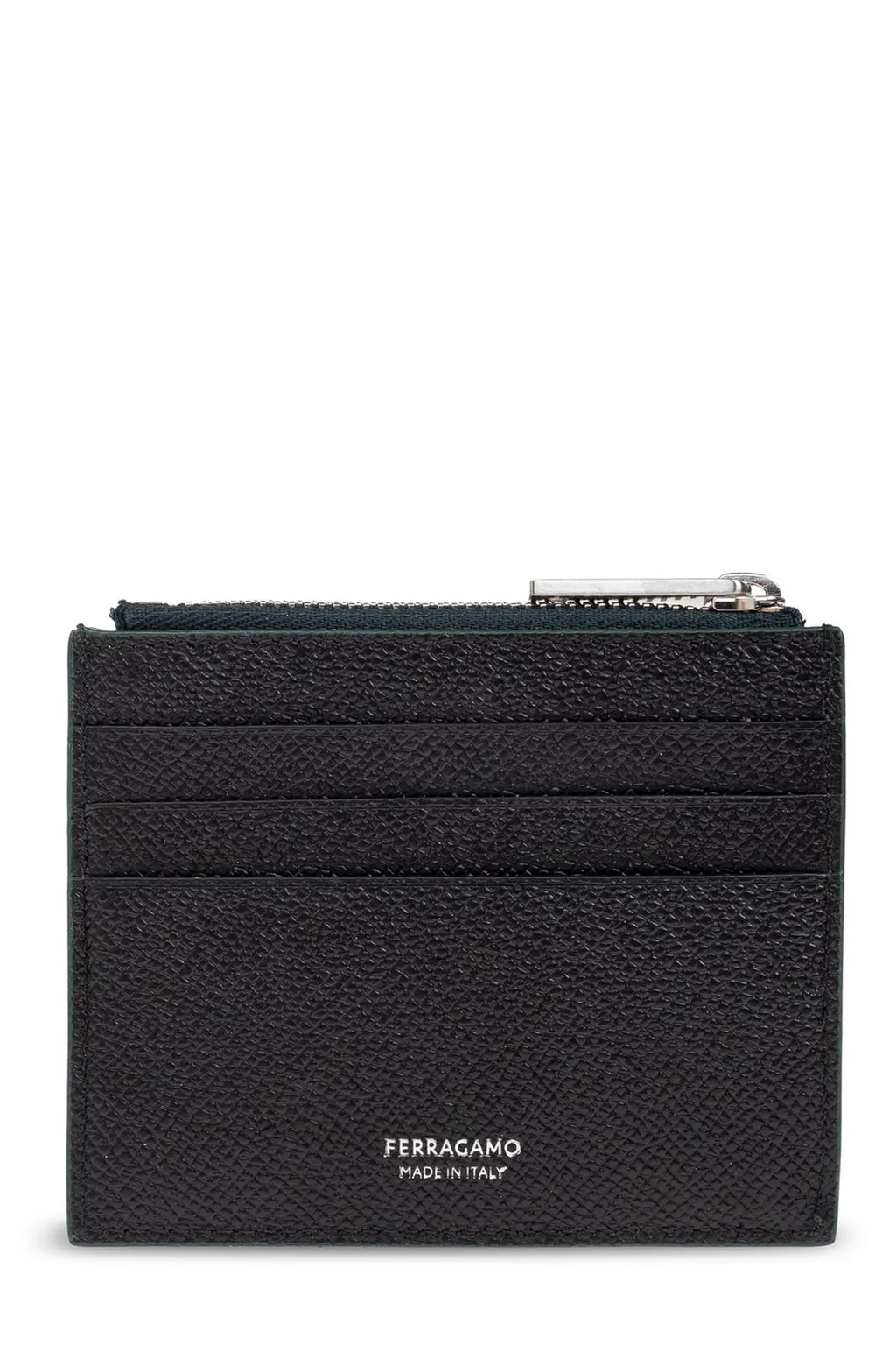 Ferragamo Gancini Plaque Zipped Card Holder