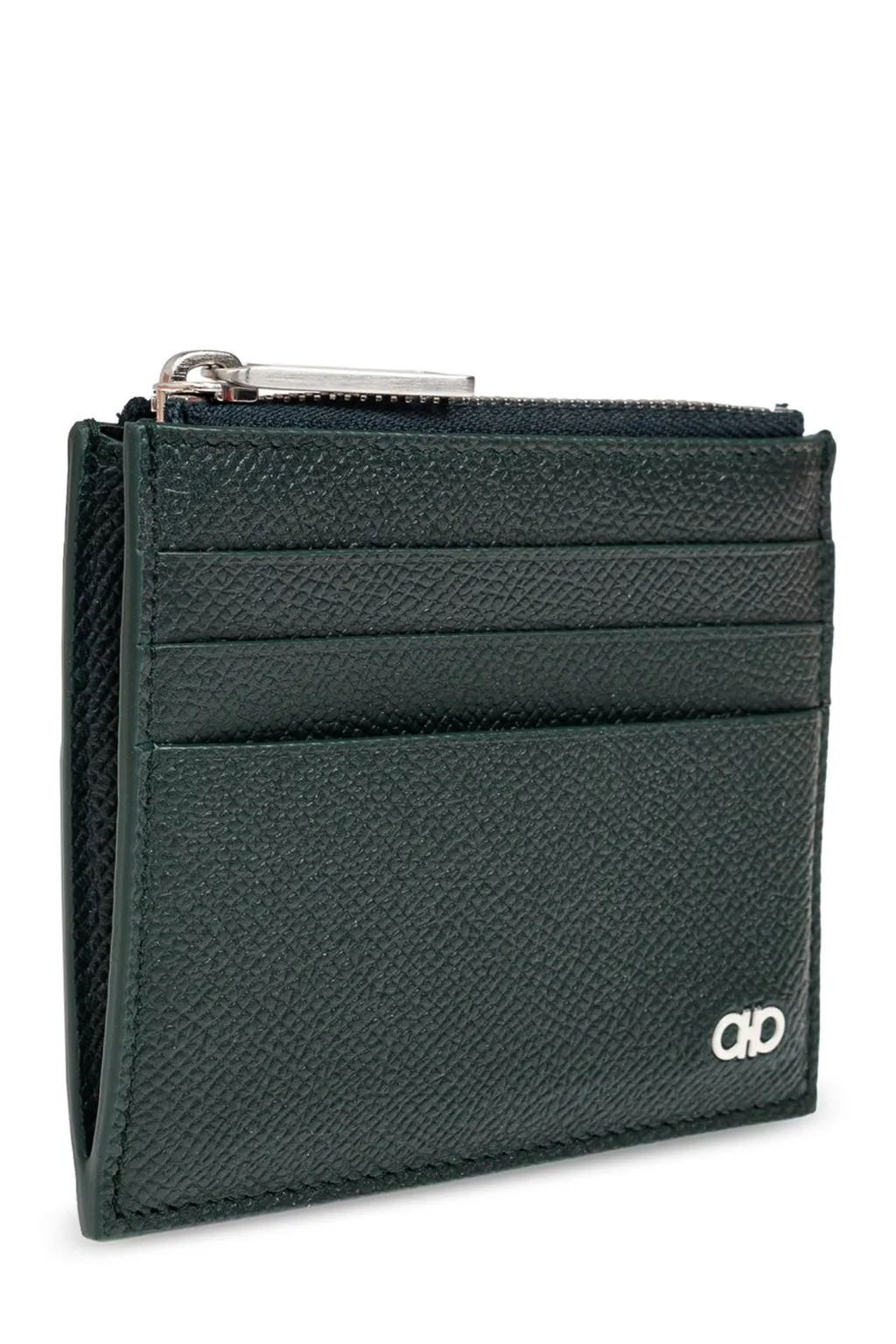 Ferragamo Gancini Plaque Zipped Card Holder
