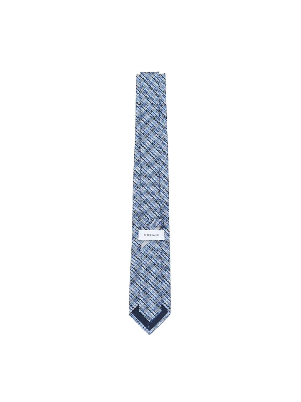 Ferragamo Gancini Chain Printed Satin Tie