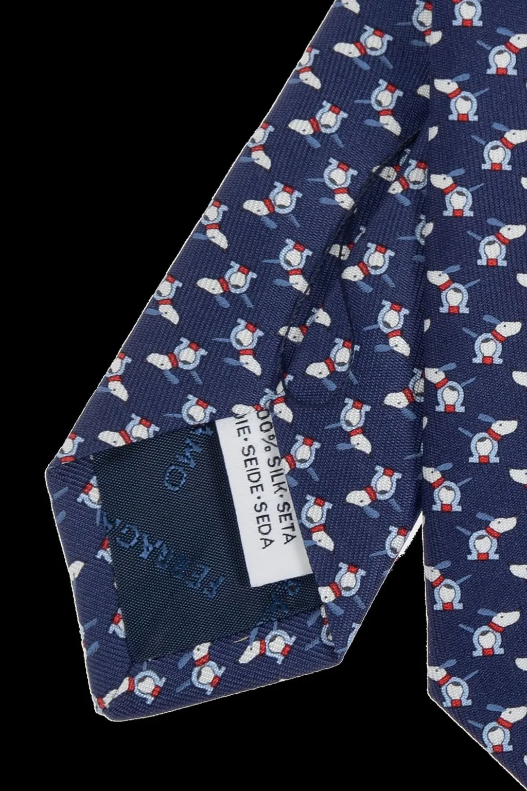 Ferragamo Dogs And Gancios Printed Tie