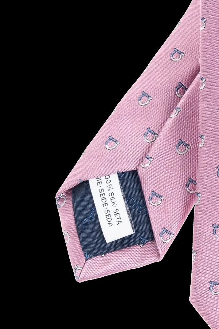 Ferragamo Two Tone Gancini Jacquard Tie