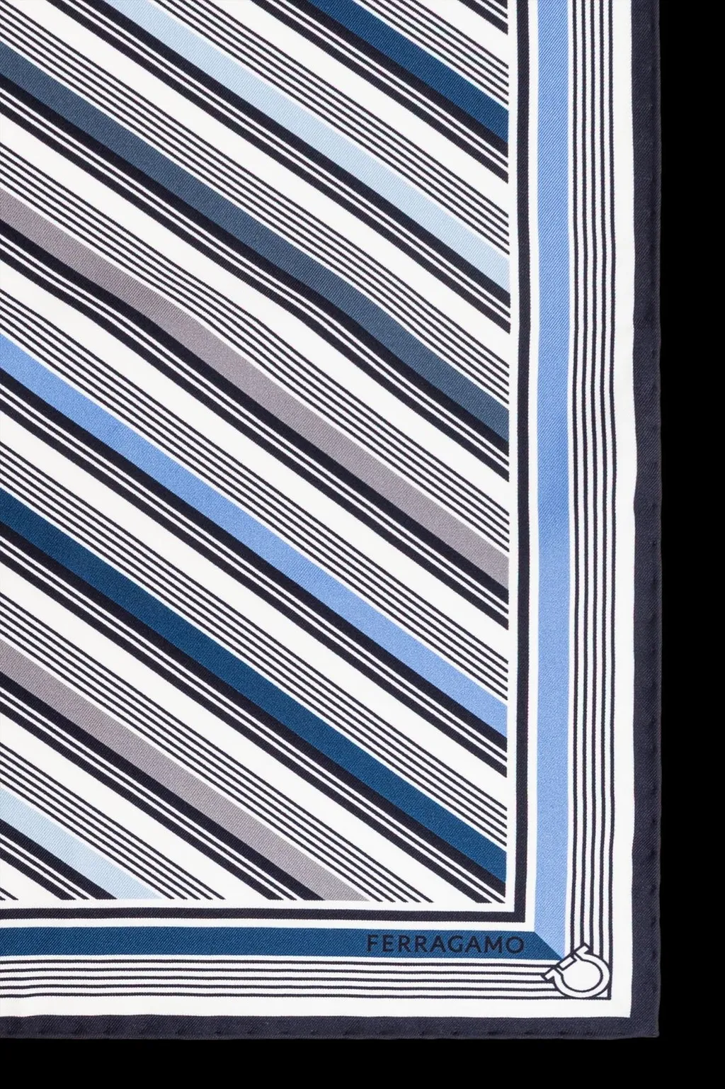 Ferragamo Striped Pocket Square