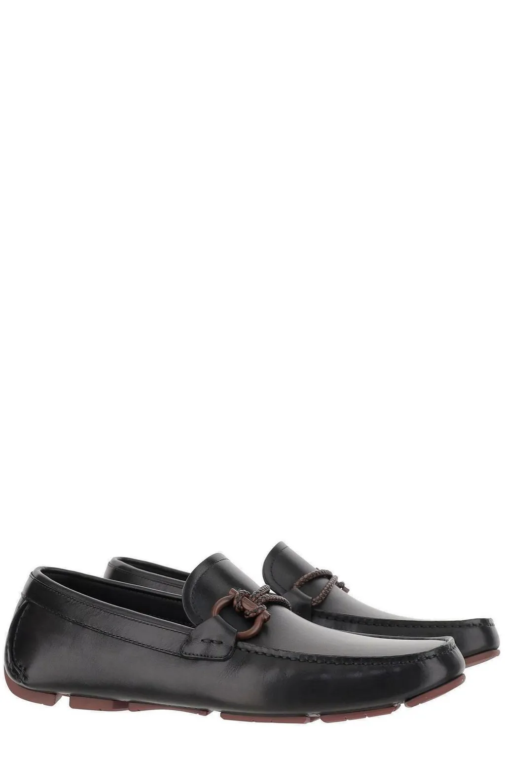 Ferragamo Gancini Ornament Driver Shoes