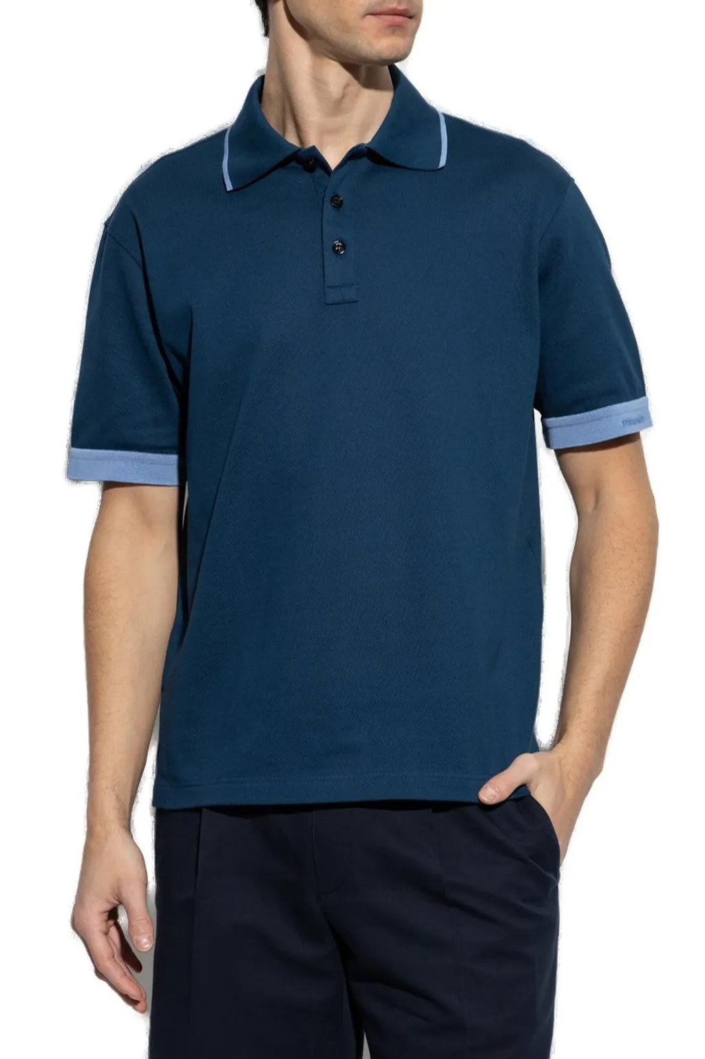 Ferragamo Logo Embroidered Polo Shirt