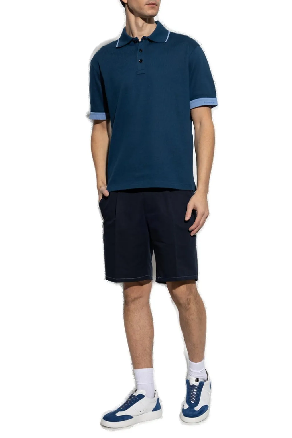 Ferragamo Logo Embroidered Polo Shirt