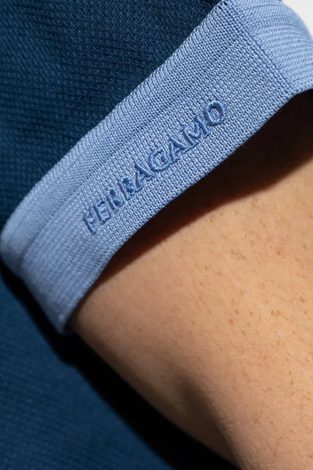 Ferragamo Logo Embroidered Polo Shirt