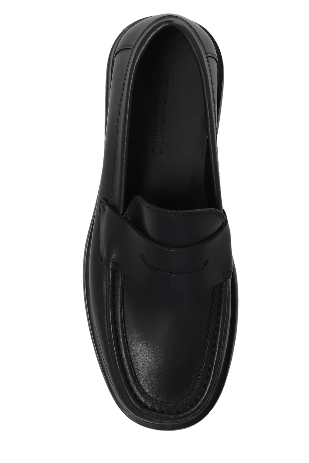 Ferragamo Logo Embossed Slip-On Loafers