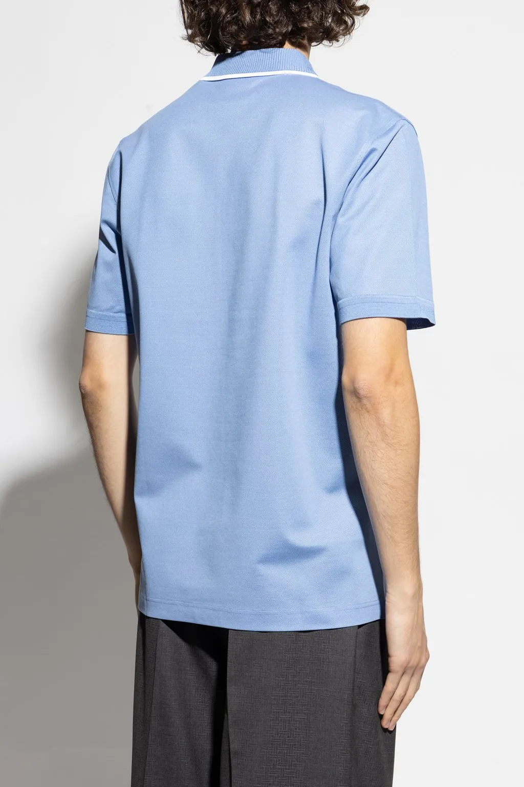 Ferragamo Logo Embroidered Half-Zip Polo Shirt
