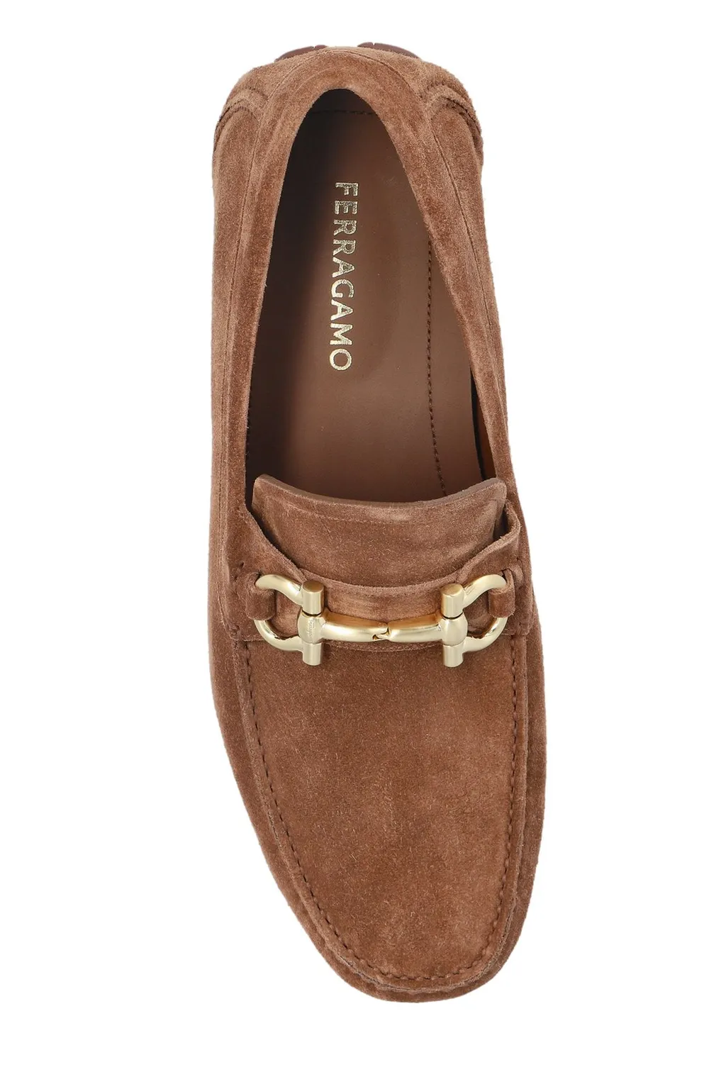 Ferragamo Gancini Ornament Driver Shoes