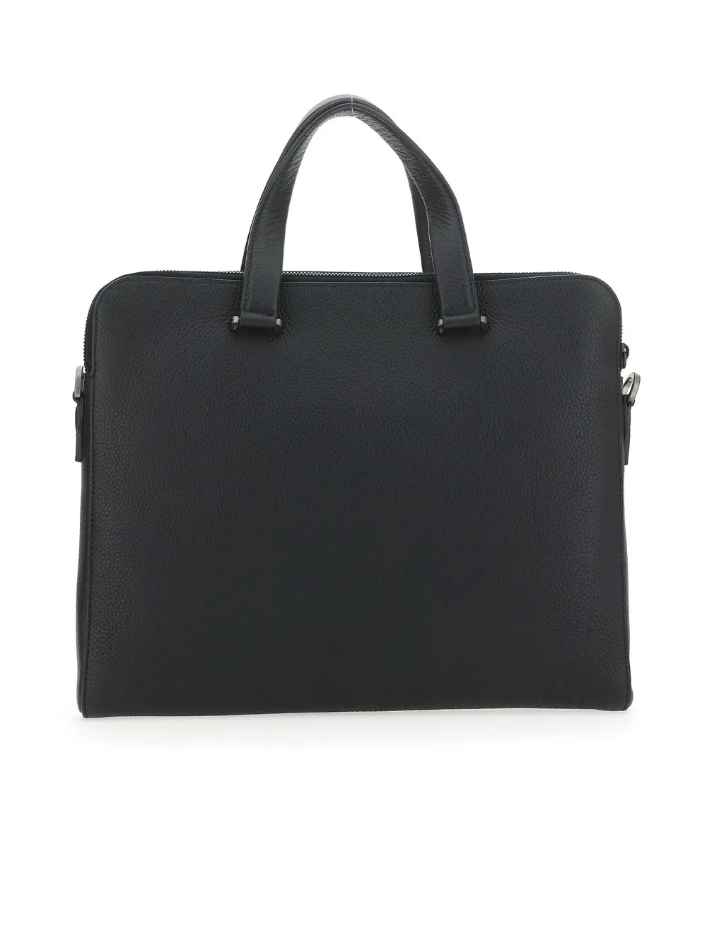 Ferragamo Logo-Plaque Zipped Briefcase