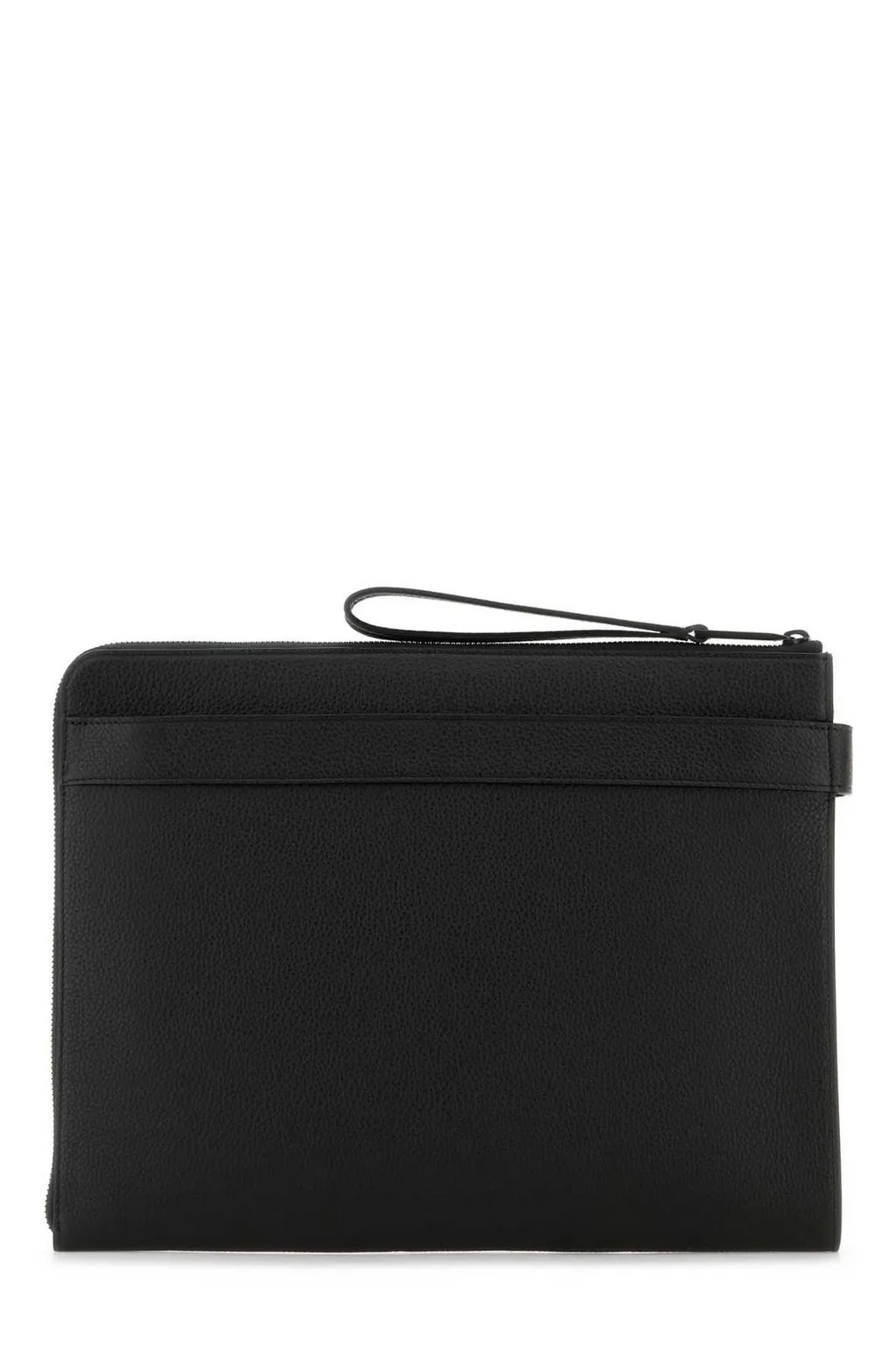 Ferragamo Gancini-Buckled Zip-Up Clutch Bag