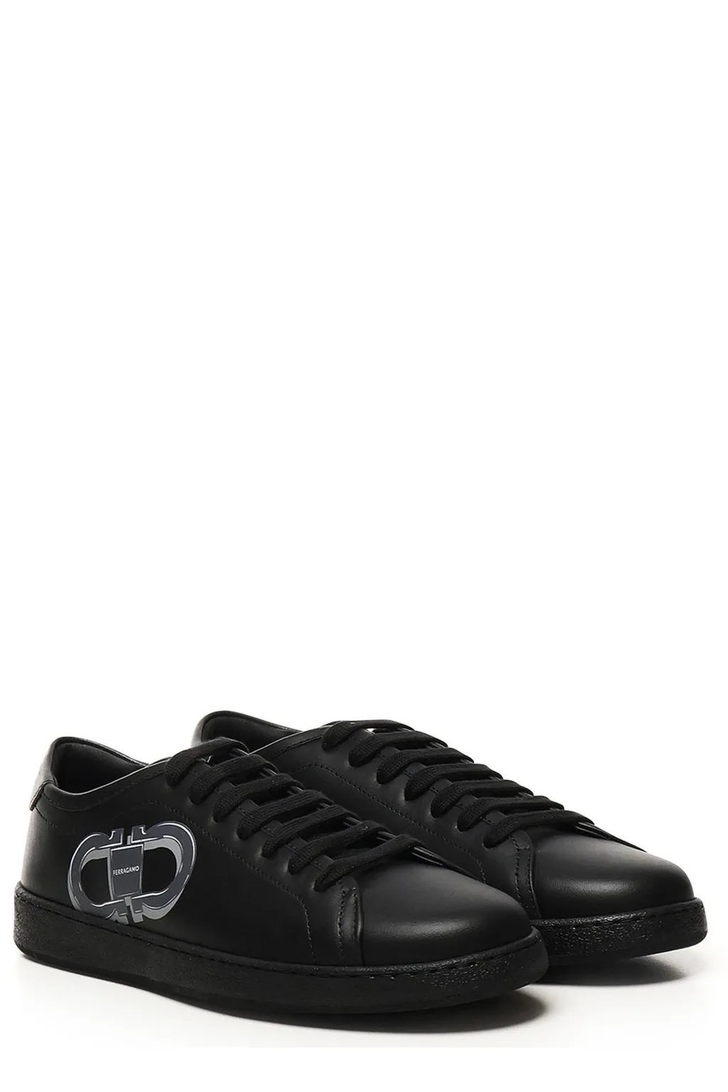 Ferragamo Double Gancini Lace-Up Sneakers