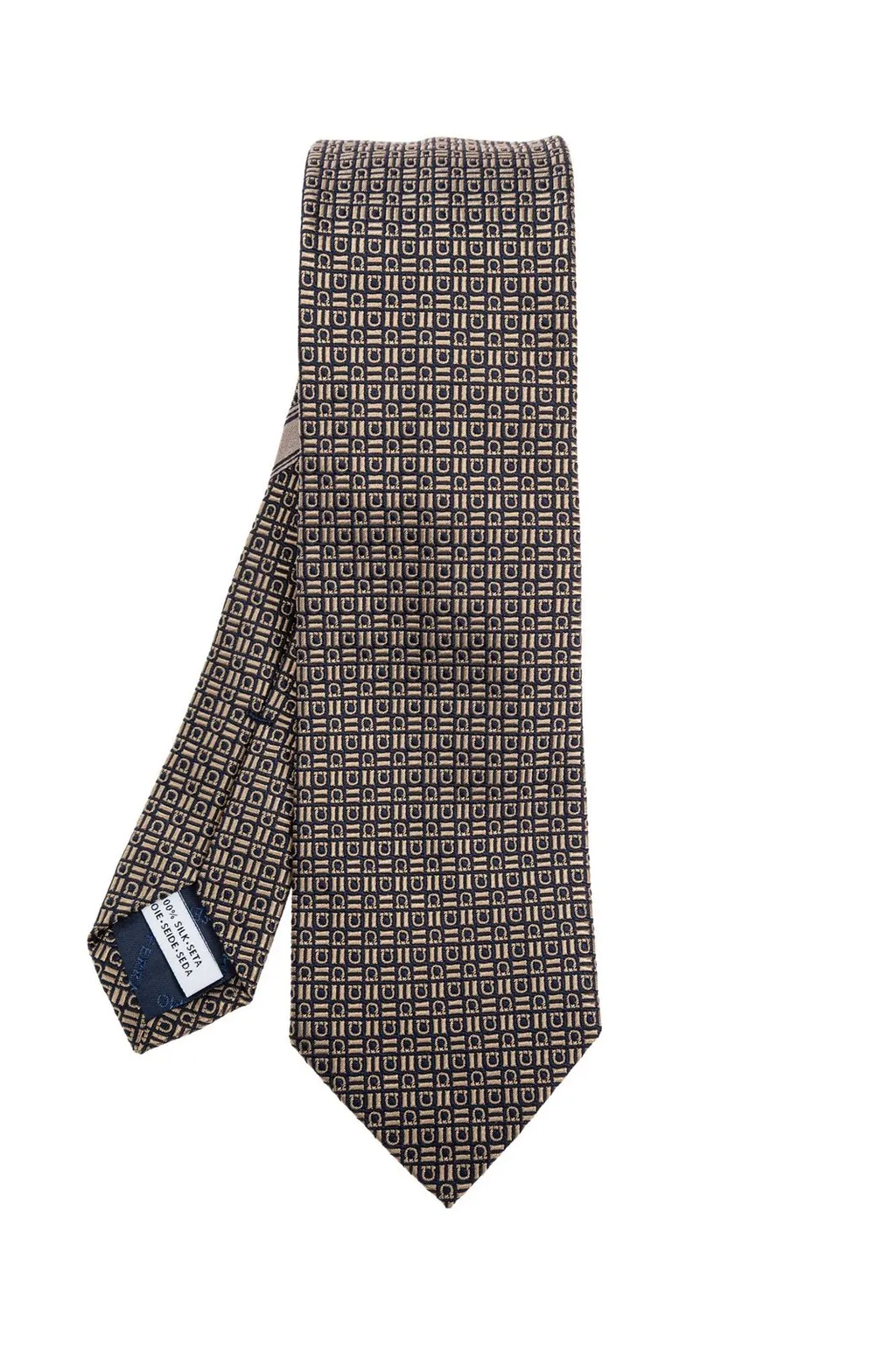 Ferragamo Gancini Jacquard Pointed-Tip Tie