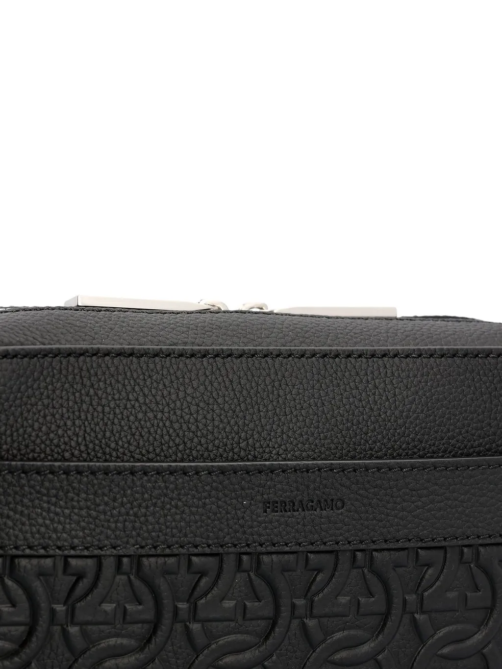 Ferragamo Logo-Embossed Zipped Shoulder Bag
