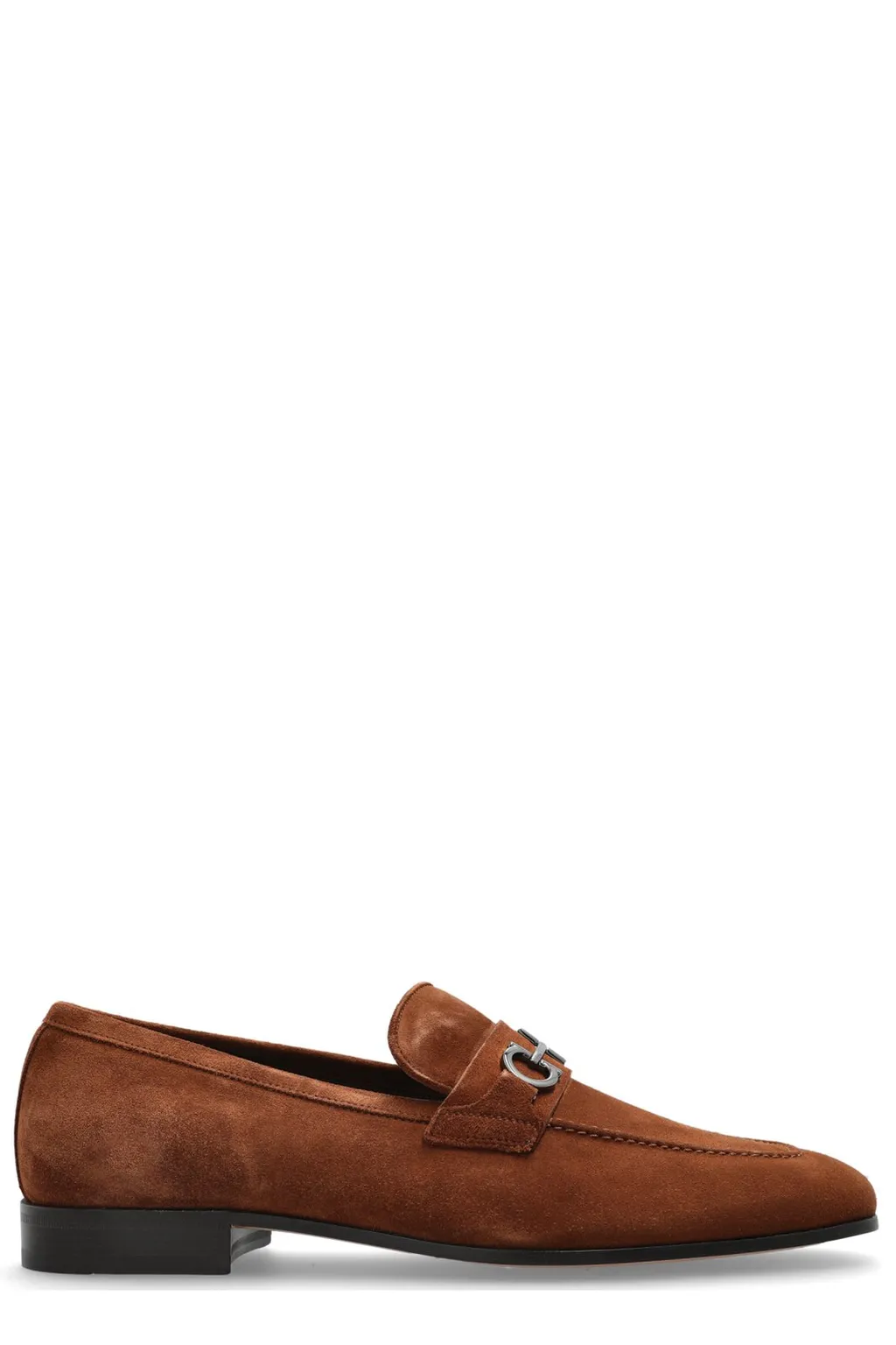 Ferragamo Gancini Buckle Slip-On Loafers