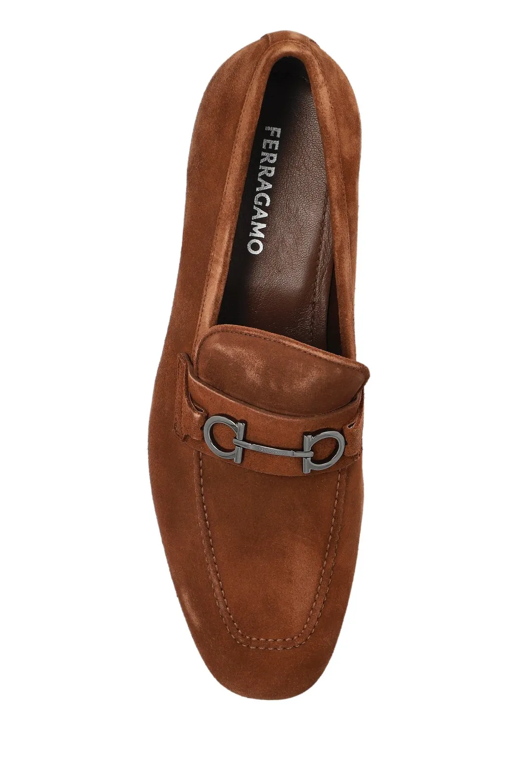 Ferragamo Gancini Buckle Slip-On Loafers