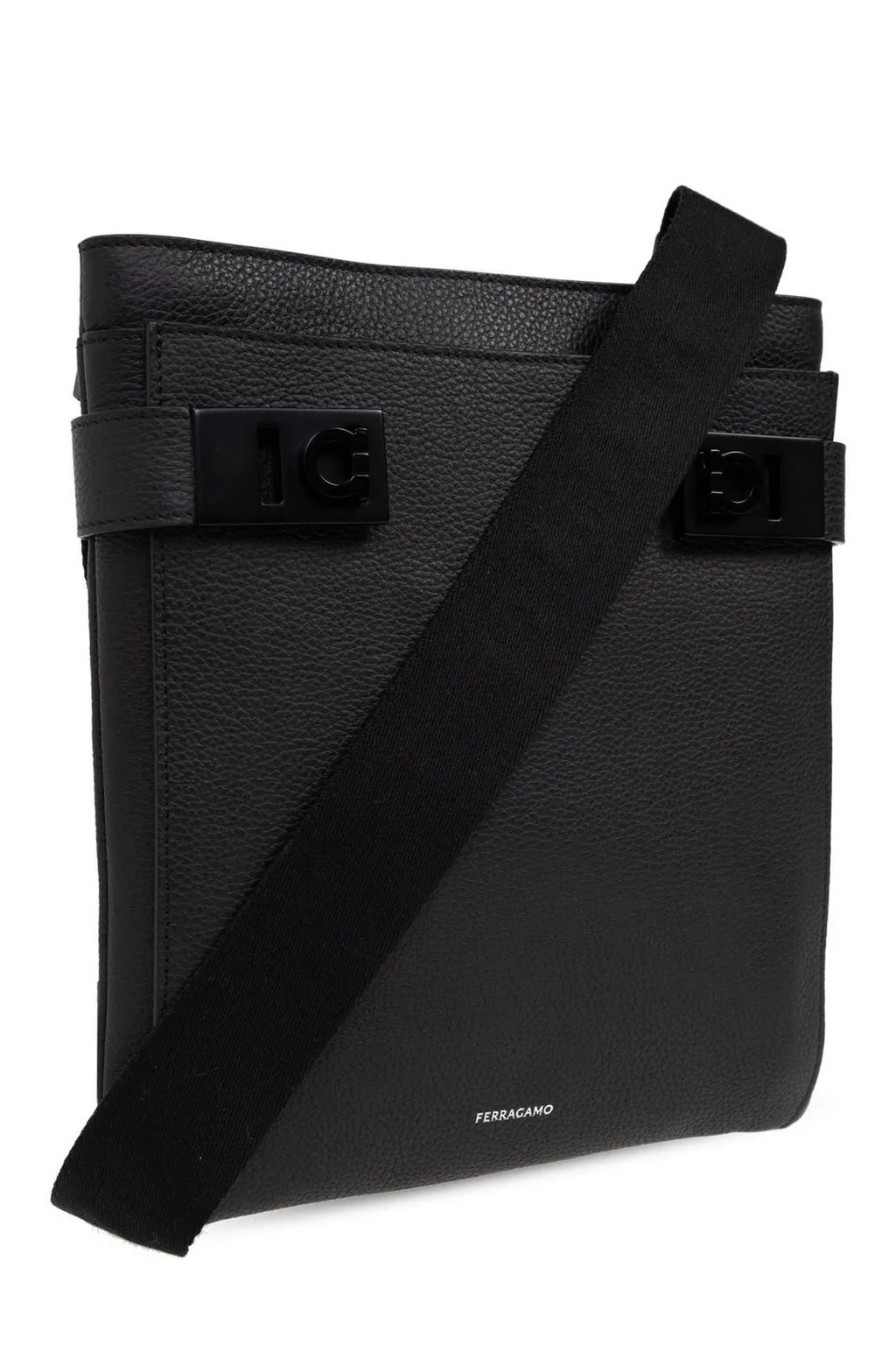 Ferragamo Gancini-Lock Logo Printed Shoulder Bag