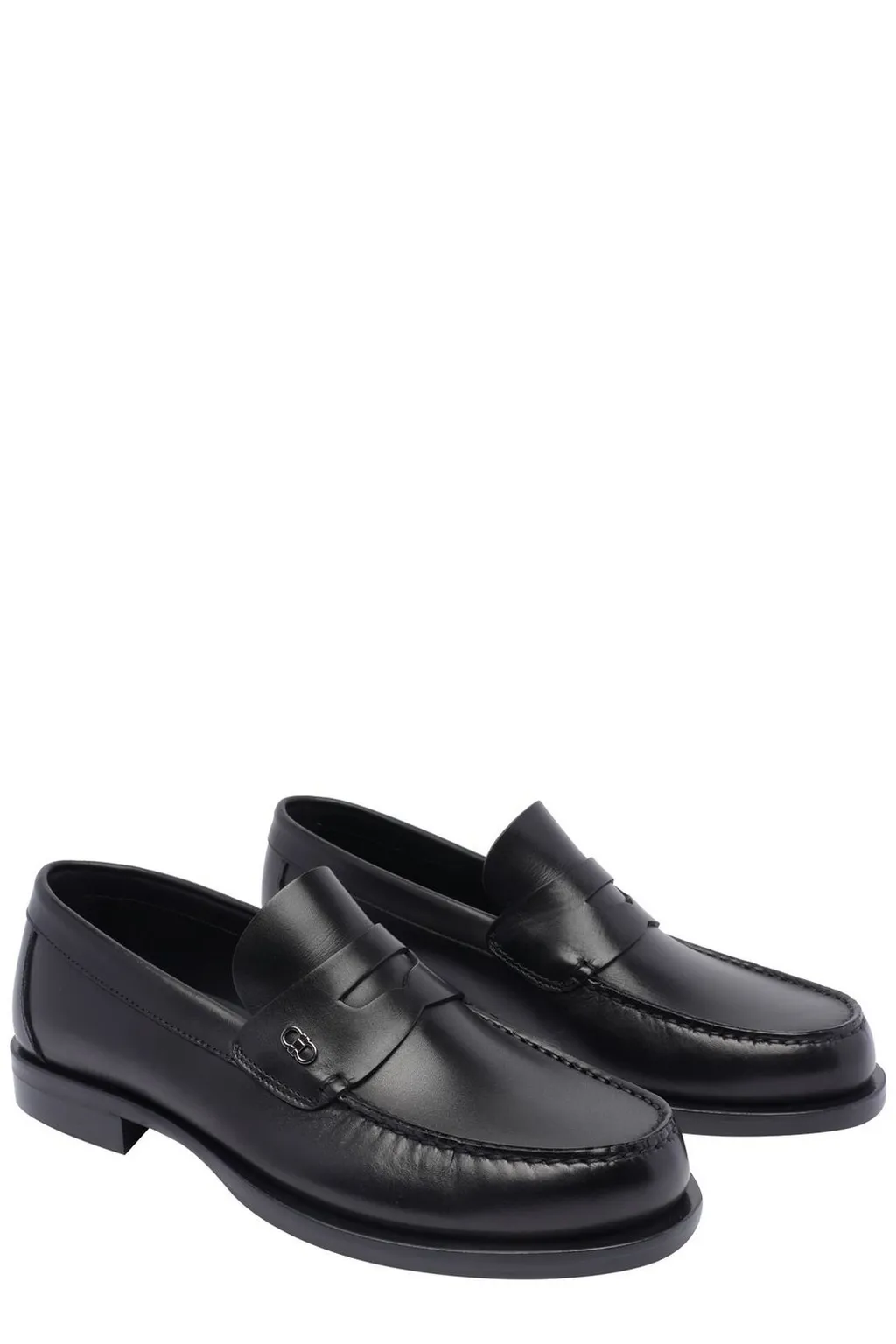 Ferragamo Gancini Ornament Penny Loafers
