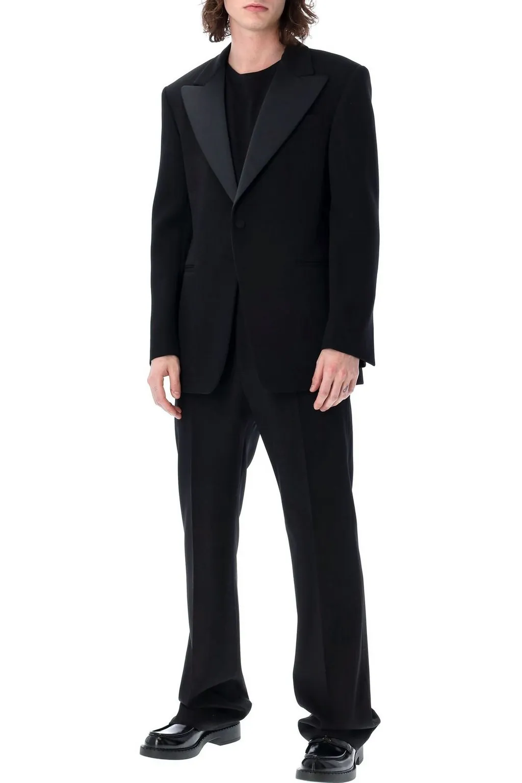 Ferragamo Single-Breasted Tuxedo Tailored Blazer