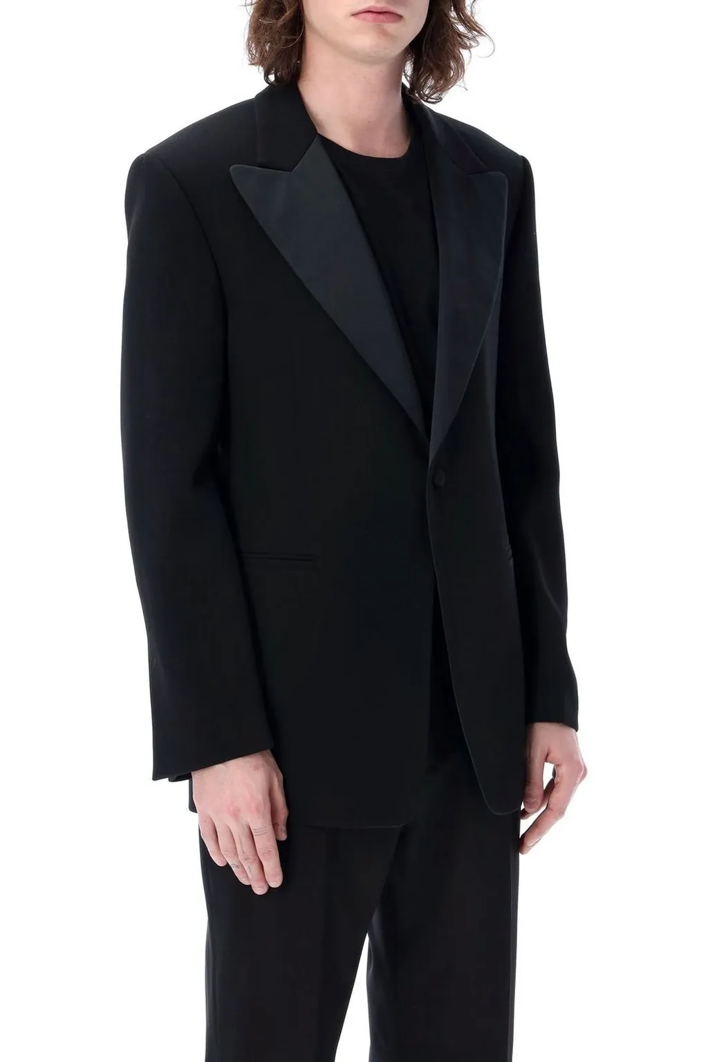 Ferragamo Single-Breasted Tuxedo Tailored Blazer
