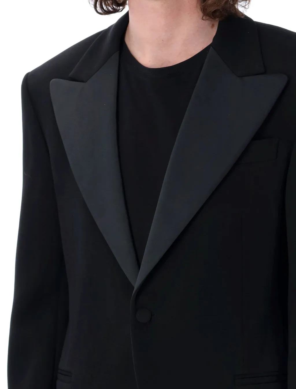 Ferragamo Single-Breasted Tuxedo Tailored Blazer