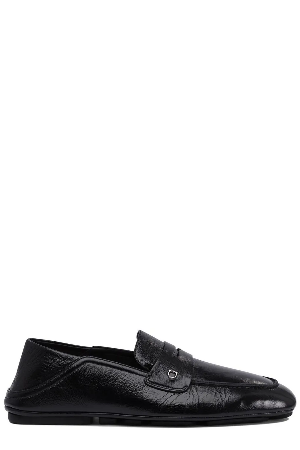 Ferragamo Logo Plaque Slip-On Loafers