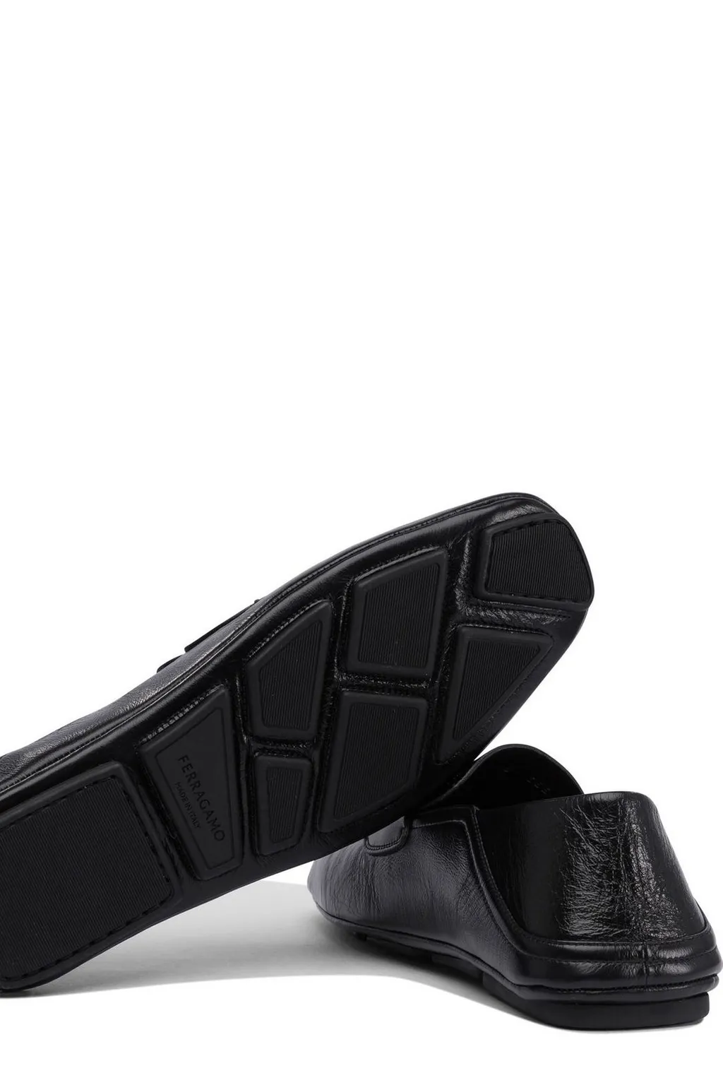 Ferragamo Logo Plaque Slip-On Loafers