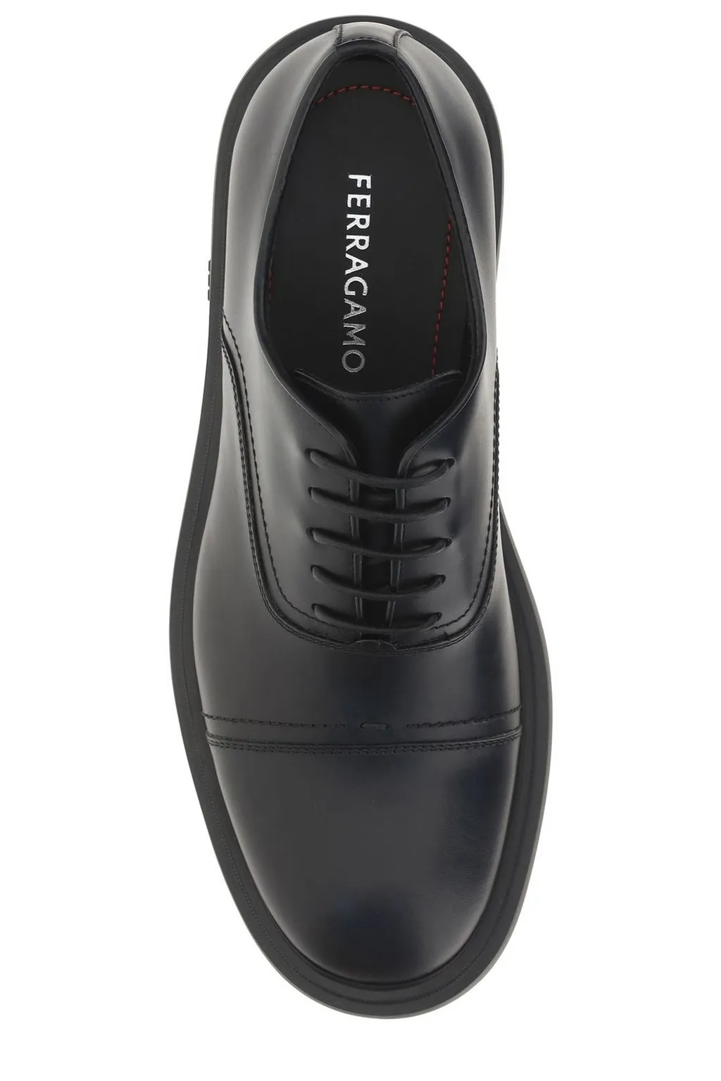 Ferragamo Toe Cap Lace-Up Oxford Shoes